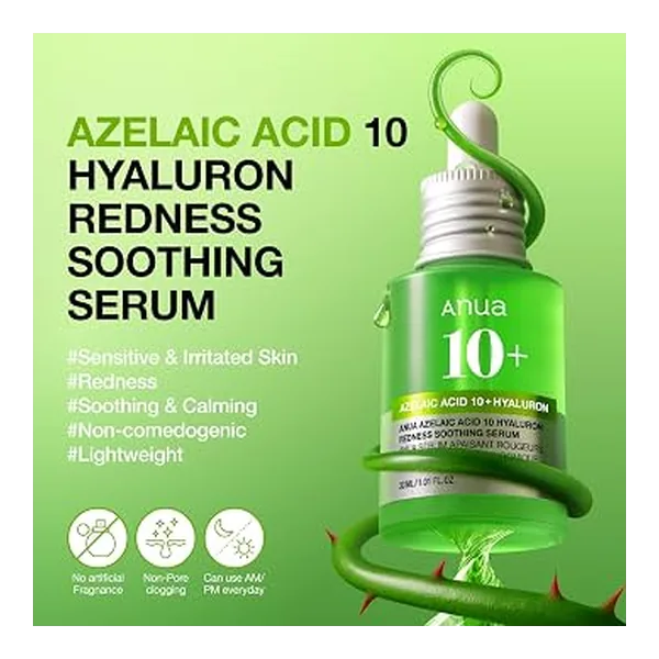 Azelaic Acid 10+ Hyaluron Redness Soothing Serum 30ml by Anua — wholesale Dubai