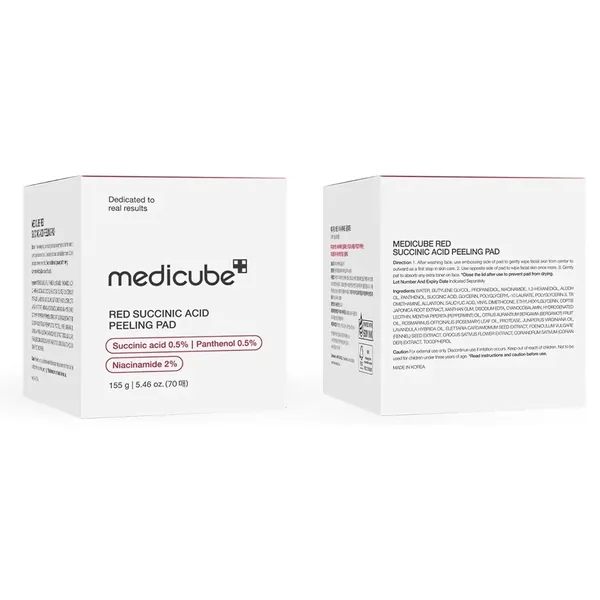 Red Succinic Acid Peeling Pad 155g by Medicube — wholesale Dubai