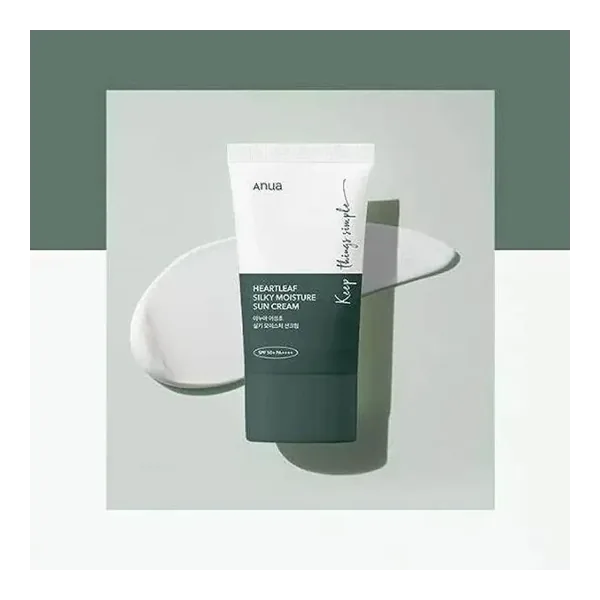 Heartleaf Silky Moisture Sun Cream 50ml by Anua — wholesale UAE